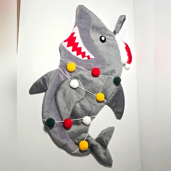 Shark Smiling Christmas stocking 17.5 in new - Picture 1 of 2